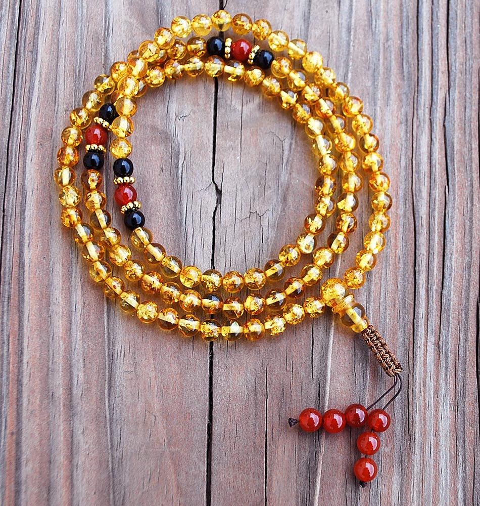 tibet mila bracelet mala prayer bead amber resin necklace antique baltic sea 1pc 