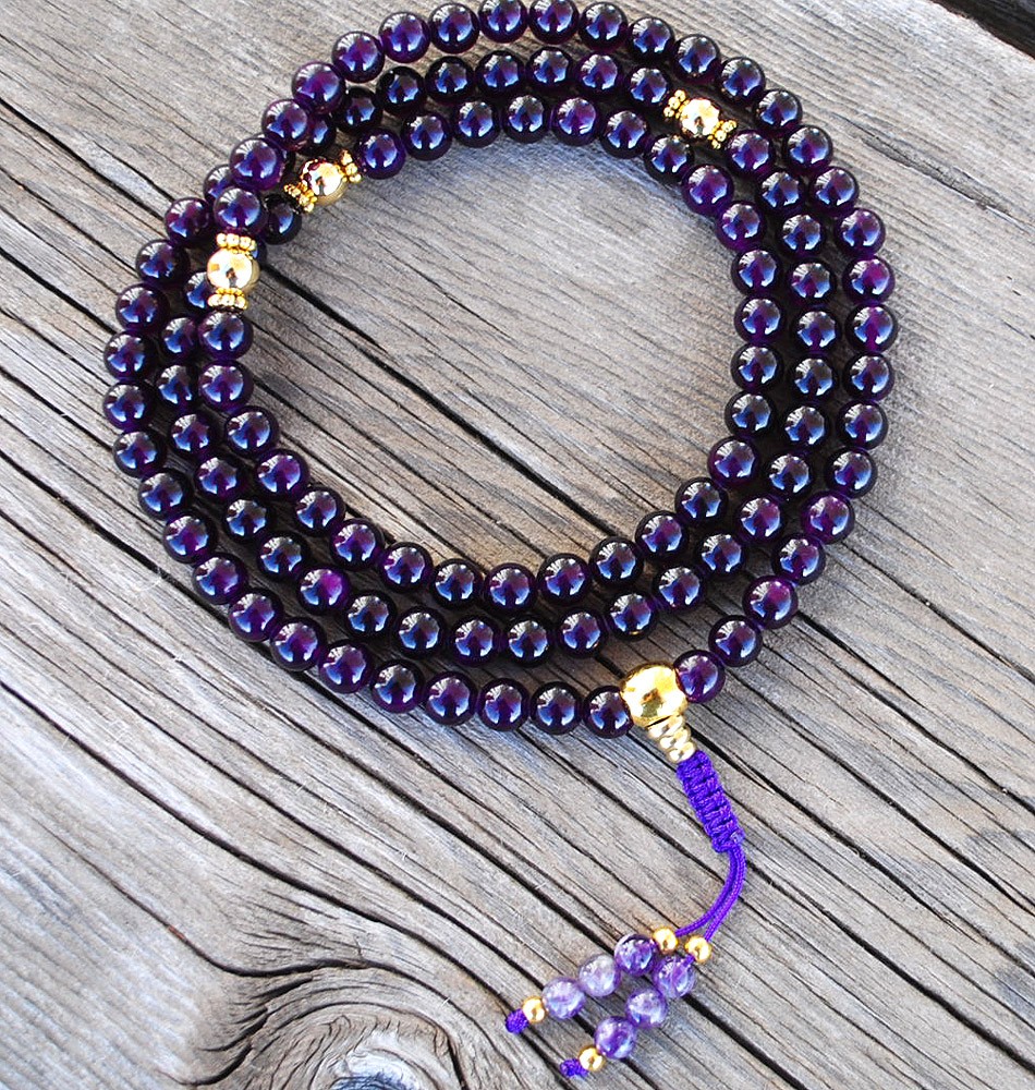 Amethyst Gold Mala