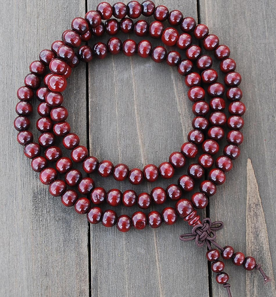 Red Wooden Mala Prayer Bead