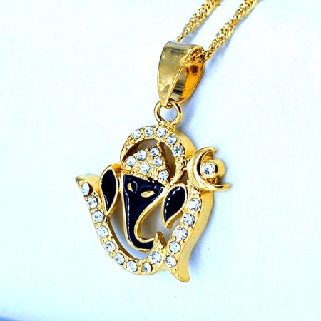 gold ganesh pendant
