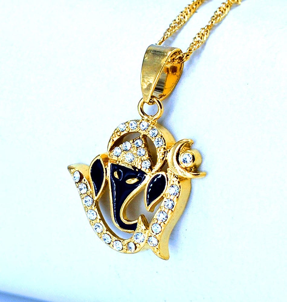 gold ganesh pendant