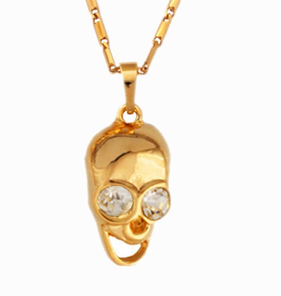 tibetan gold skull pendant