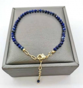 faceted lapis gold filled