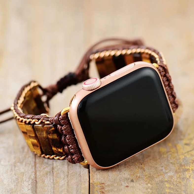 Gold-Beaded-Apple-Watch-Band-Tiger-Eye
