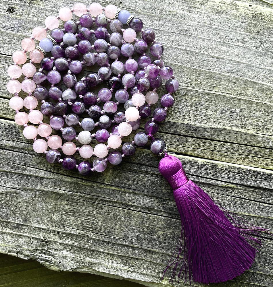 Rose-Quartz-Amethyst-Mala-Beads