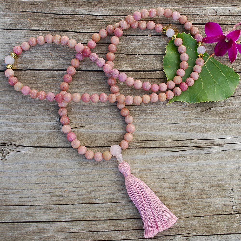 rhodonite-mala-beads